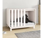 Caseta para perros | perrera madera maciza de pino blanco 90x60x67 cm cfw260179