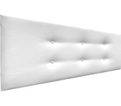 Dhome cabecero de polipiel con 2 hileras de botones 135x50cm camas 120/135 - blanco