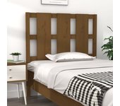Cabecero de cama，panel de cabecera，decoración de pared madera maciza pino marrón miel 105,5x4x100 cm cfw35395