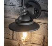 Cgc lighting aplique de exterior e27 jardín bombilla de rosca estándar farol decorativo gris mate