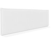 Dhome cabecero de lino natural liso con ribete 135x50cm camas 120/135 - blanco