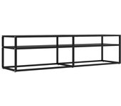 Mueble tv negro 160x40x40,5 cm vidrio templado