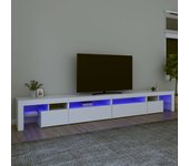 Mueble de tv | mueble de salón | armario tv con luces led blanco 290x36,5x40 cm cfw18609