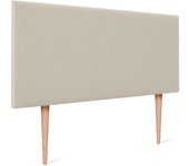 Dhome cabecero de lino natural liso 105x105cm con patas camas 105 - beige