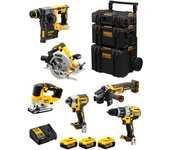 Dewalt kit dwk601 (dcd996 + dch273 + dcg405 + dcf887 + dcs334 + dcs570 + 3 x 5,0 ah + dcb115 + carro 3en1)