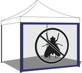 Mosquitera para cenador de jardín. mosquitera con sistema de rasgado. 300x200h cm azul