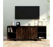 Mueble tv roble ahumado 130x35x50 cm aglomerado