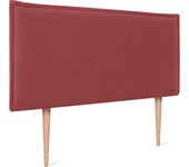 Dhome cabecero de lino natural liso con ribete 110x105cm con patas camas 105 - rojo