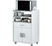 Mueble microondas los ángeles blanco y cemento