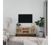 Mueble de tv | mueble de salón | mesa de tv hierro y madera contrachapada 105x30x45 cm cfw10090