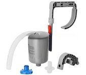 Accesorios de mantenimiento de piscinas montados en la pared, espumadera de piscina, filtro de superficie de residuos de hojas flotantes (gris)