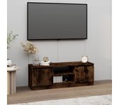 Mueble de tv | mueble de salón | mesa de tv con puerta roble ahumado 102x30x36 cm cfw97853