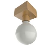 Lumicom | boston s lámpara de techo, 1xe27, max 42w, metal, oro anodizado, 10x10cm