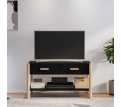 Mueble para tv | mueble de salón | mesa de tv madera contrachapada negro 82x38x45 cm cfw59658