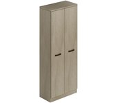 Zapatero multiusos de barro con dos puertas y porta escobas cm h182x71x38