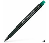 Rotulador permanente faber-castell multimark 1523 s verde (10 unidades)