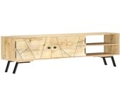 Mueble de tv | mueble de salón | mesa de tv madera maciza de mango 140x30x40 cm cfw82216