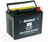 Batería az108/agm u1r-320 sla para tractor cortacésped, + terminal derecho