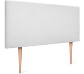 Dhome cabecero de tela aqualine liso 105x105cm con patas camas 105 - blanco