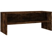 Mueble tv roble ahumado 100x40x40 cm madera contrachapada