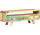Mueble para tv | mueble de salón | mesa de tv de madera maciza reciclada 117x30x41 cm cfw46197