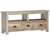 Mueble de tv | mueble de salón | mesa de tv de madera maciza de mango 110x30x50 cm cfw48821