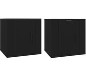 Muebles tv de pared 2 uds negro 40x34,5x40 cm