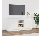 Mueble para tv | mueble de salón | mesa de tv madera contrachapada negro 102x35x45 cm cfw29198
