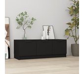 Mueble de tv | mueble de salón | mesa de tv madera contrachapada negro 102x35x36,5 cm cfw66421