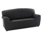 Tienda eurasia - funda sofa, poliéster, algodón y elastano, gris oscuro, 2 plazas