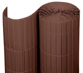 Canisse pvc para el jardín, balcón o terraza doble cara, valla cortaviento para balcón, valla oculta, marrón 80 x 400cm