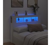 Cabecero led blanco 140x18,5x103,5 cm madera contrachapada