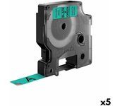 Cinta laminada para rotuladoras dymo d1 45019 12 mm labelmanager™ verde negro (5 unidades)