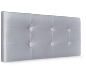 Dhome cabecero de polipiel capitoné 105x60cm camas 105 - plata