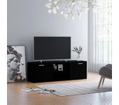 Mueble de tv | mueble de salón | mesa de tv madera contrachapada negra 120x34x37 cm cfw85971