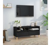 Mueble de tv | mueble de salón | mesa de tv madera contrachapada negro 100x34,5x44,5 cm cfw12662