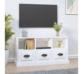 Mueble de tv | mueble de salón | mesa de tv madera contrachapada blanco 100x35x50 cm cfw89235