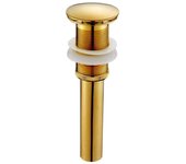 Tapón de drenaje de lavabo retro emergente moderno, drenaje click-clack sin rebosadero, válvula universal de latón bronceado, escurridor de fregadero