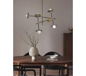 Luminaria de suspensión decorativa - 5 tulipas+oro - g9 (no incluidas) - ip20
