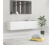 Mueble de tv | mueble de salón | mesa de tv madera de ingeniería blanco 120x30x30 cm cfw37650