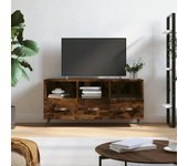 Mueble de tv | mueble de salón | mesa de tv madera de ingeniería roble ahumado 102x36x50 cm cfw35077