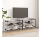 Mueble de tv | mueble de salón | mesa de tv madera contrachapada gris sonoma 160x30x50 cm cfw64339