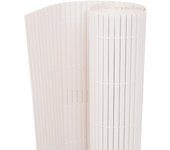 Valla de jardín de doble cara 90 x 500 cm blanco