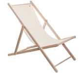 Hamaca de madera de haya plegable sin brazos estructura sin barniz lona color crudo scalpers
