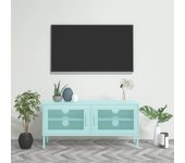 Mueble para tv | mueble de salón | mesa de tv de acero verde menta 105x35x50 cm cfw18211