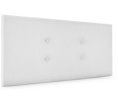 Dhome cabecero de tela aqualine con 2 hileras de botones 105x50cm camas 105 - blanco