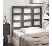 Cabecero de cama，panel de cabecera，decoración de pared madera maciza de pino gris 105,5x4x100 cm cfw10646
