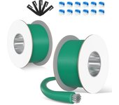 200 m cable delimitador de para robots cortacésped + estacas + conector de cable