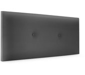 Dhome cabecero de polipiel liso con botones 105x50cm camas 105 - gris