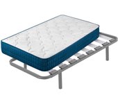 Colchón viscoelástico royal memory + somier hermes con 4 patas de 25 cm | medidas: 90x180 cm